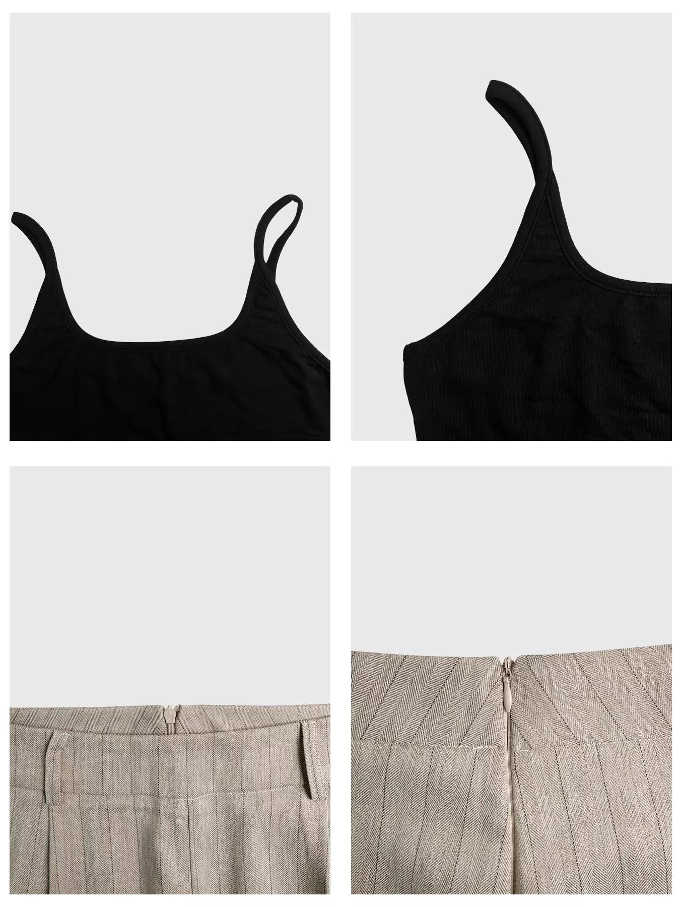 Sleeveless Top and Wide-Leg Pants Set