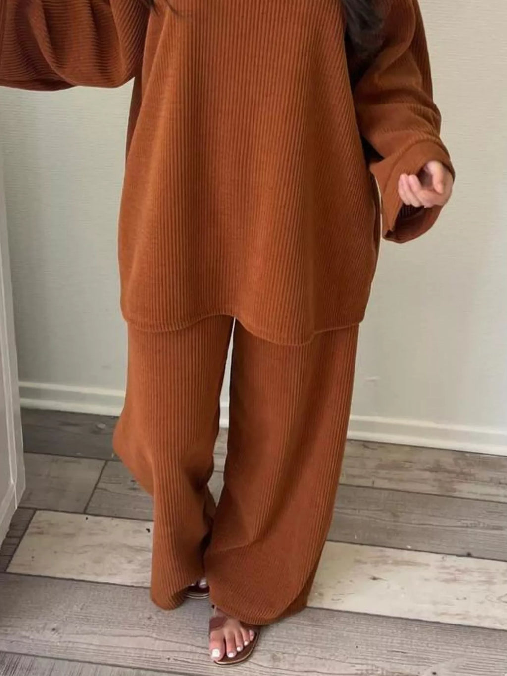 Relaxed Fit Corduroy Top and Pants Set