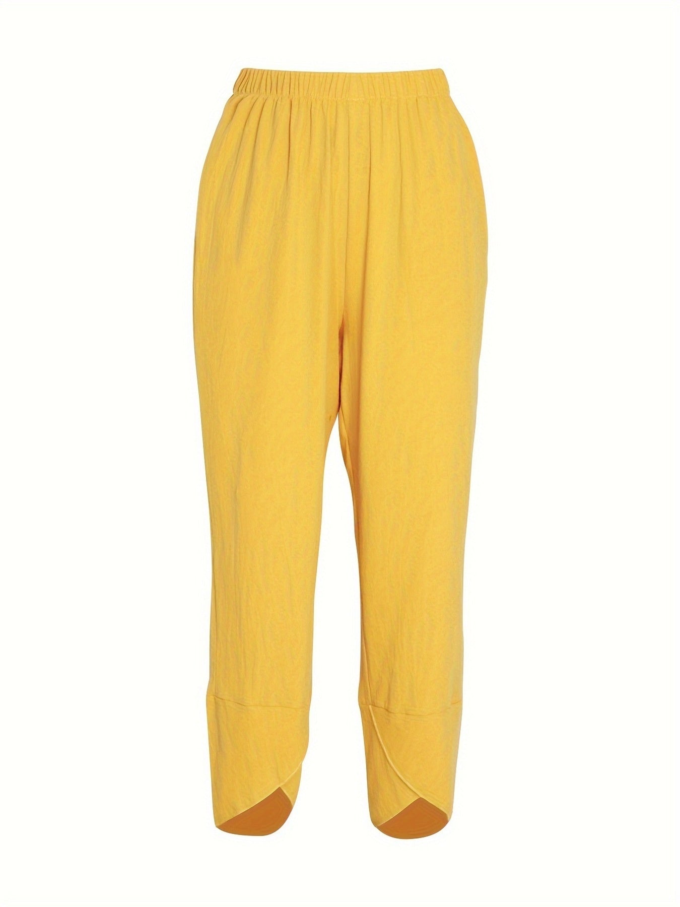 Elastic Waist Pants with Pockets