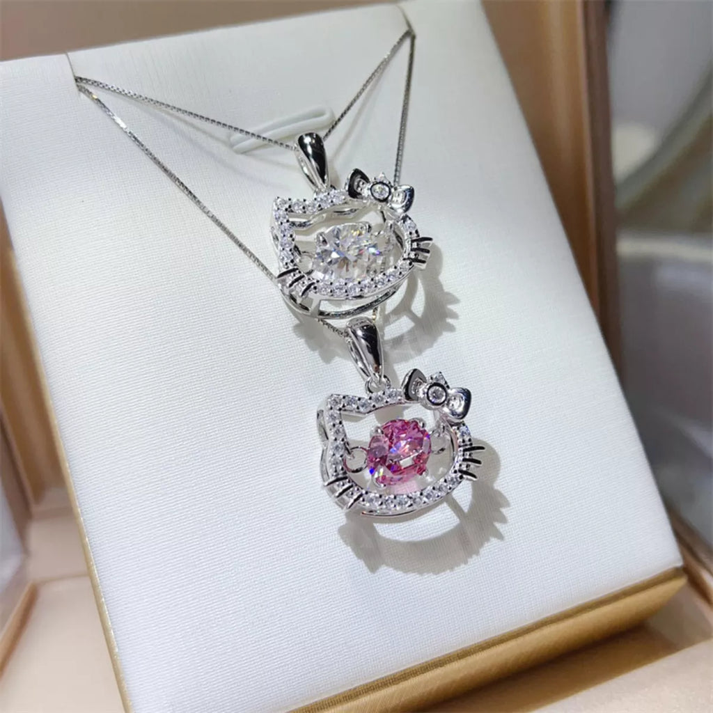 2 Carat Moissanite 925 Sterling Pendant Silver