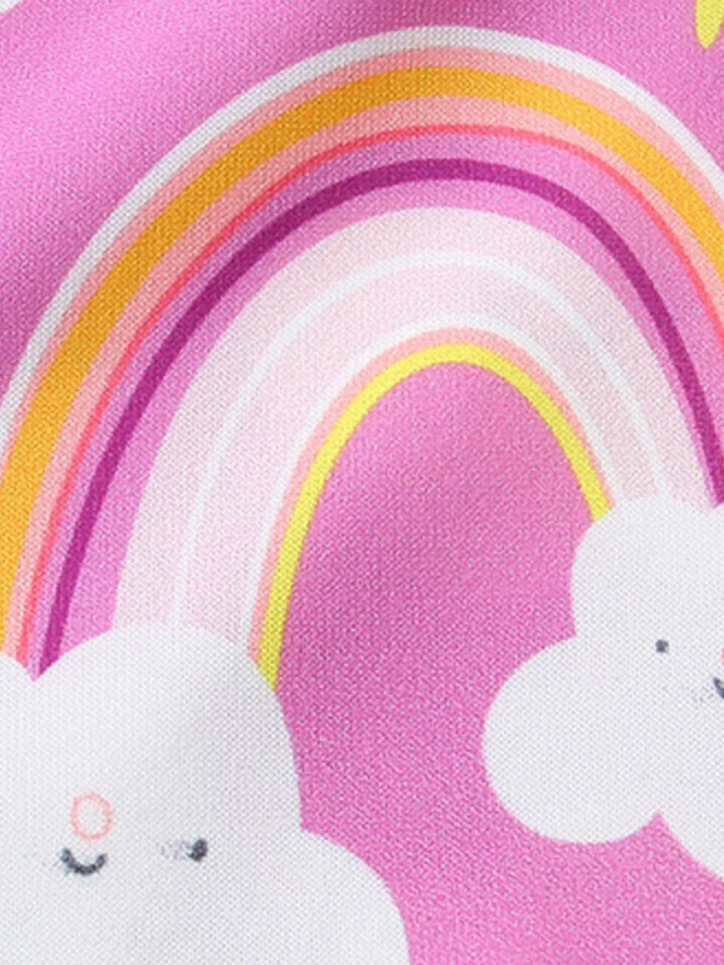 Children's Rainbow Cloud Print Tee and Shorts Set