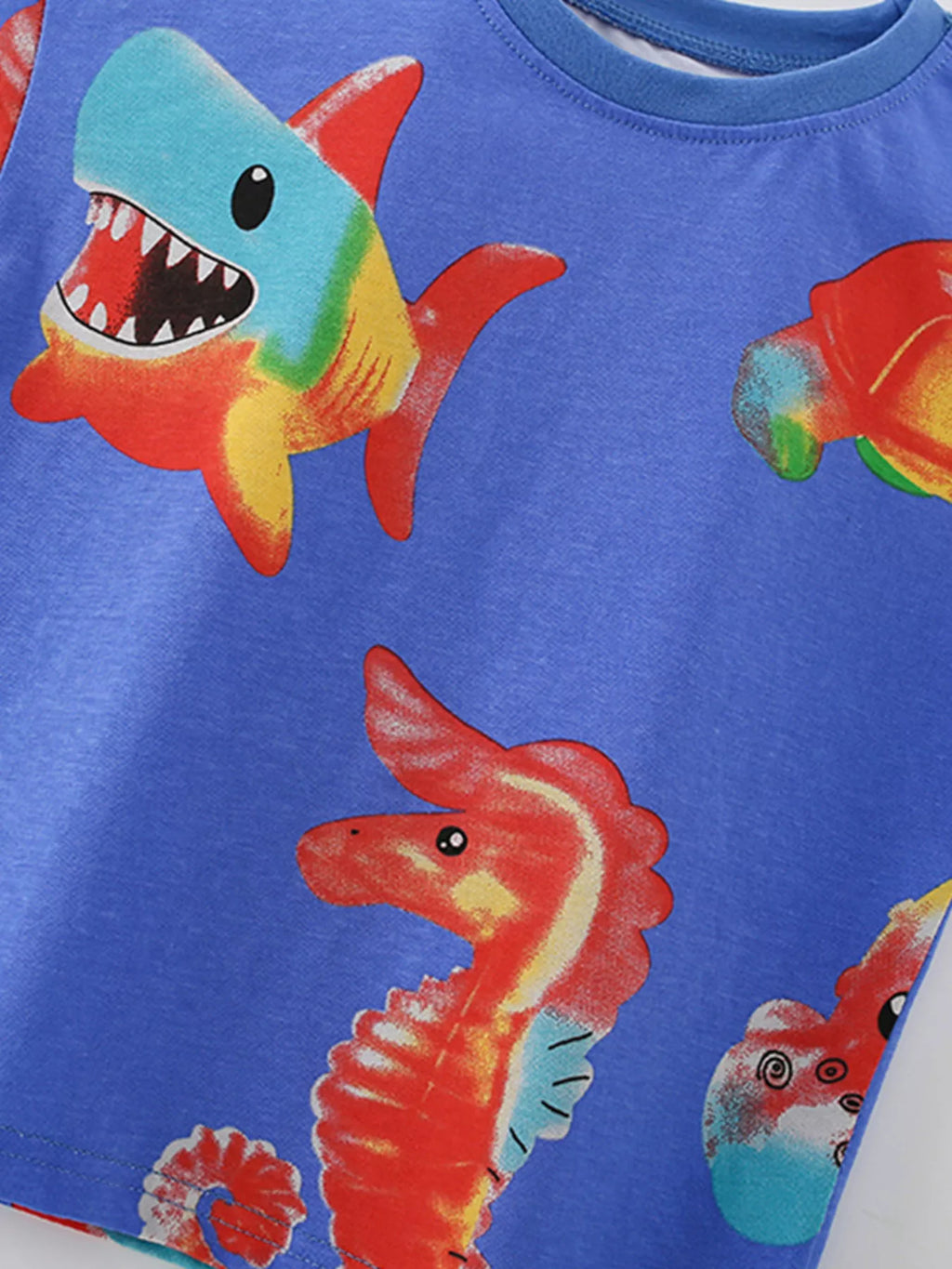 Children's Ocean Animal Print Tee and Shorts Set