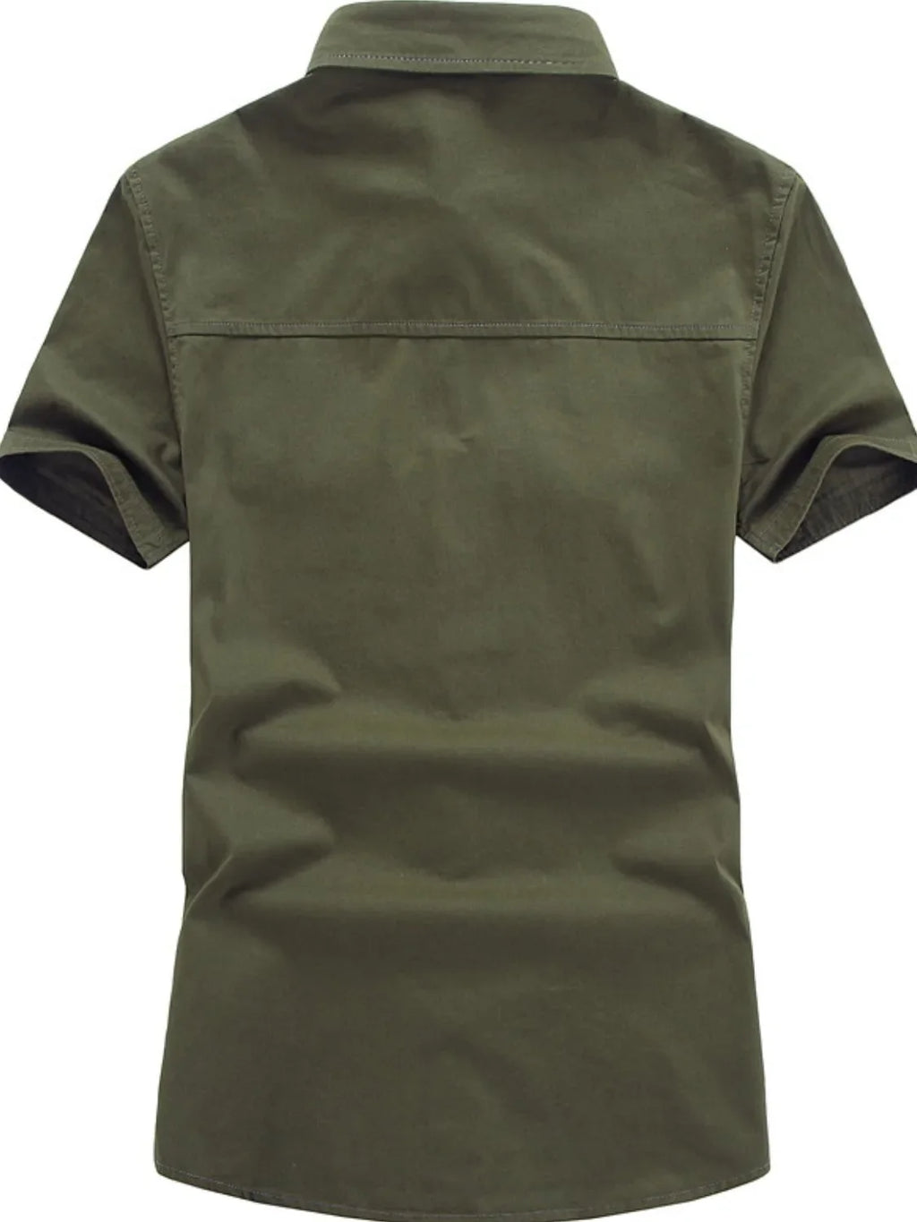 Men's Plus Size Embroidered Collared Neck Short Sleeve Shirt