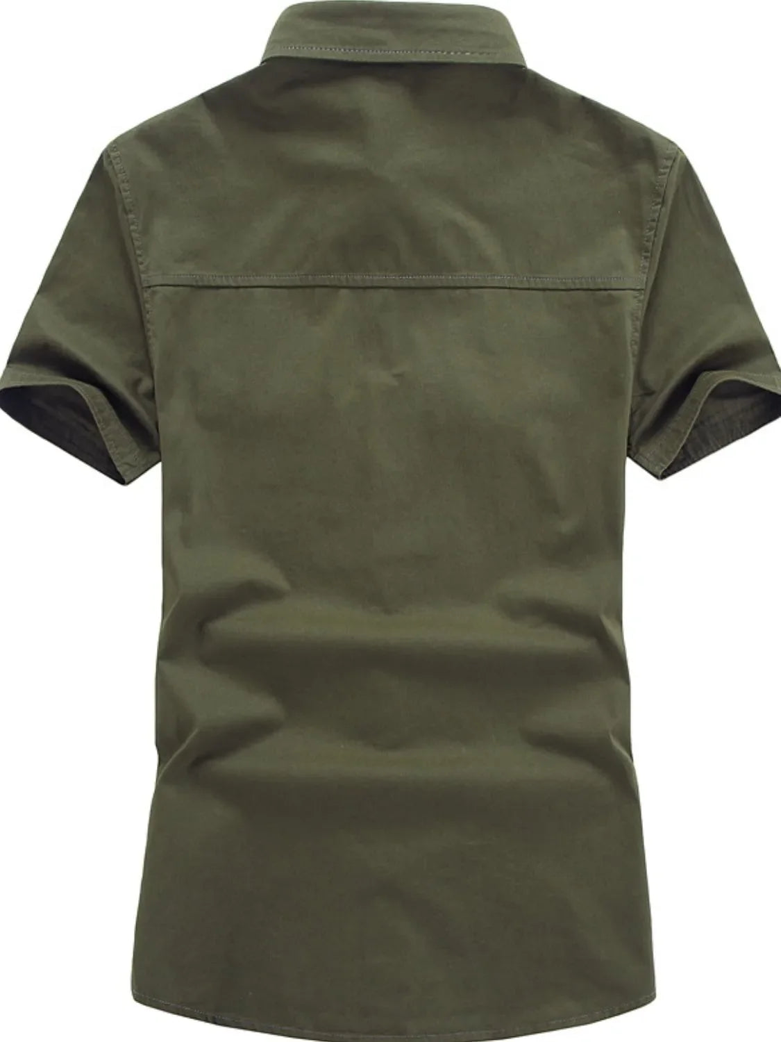 Men's Plus Size Embroidered Collared Neck Short Sleeve Shirt