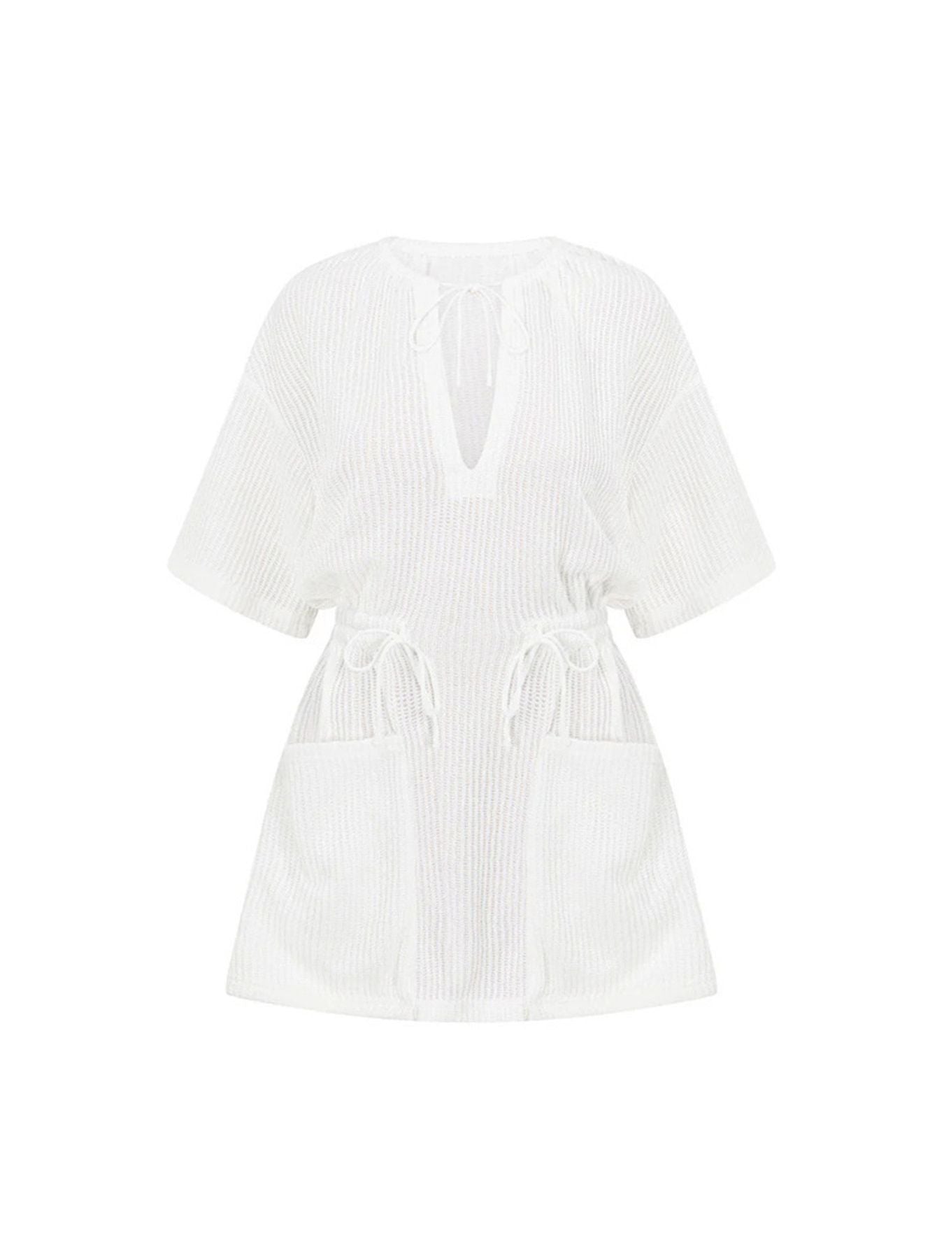 Relaxed Fit Half Sleeve Cover-Up Dress