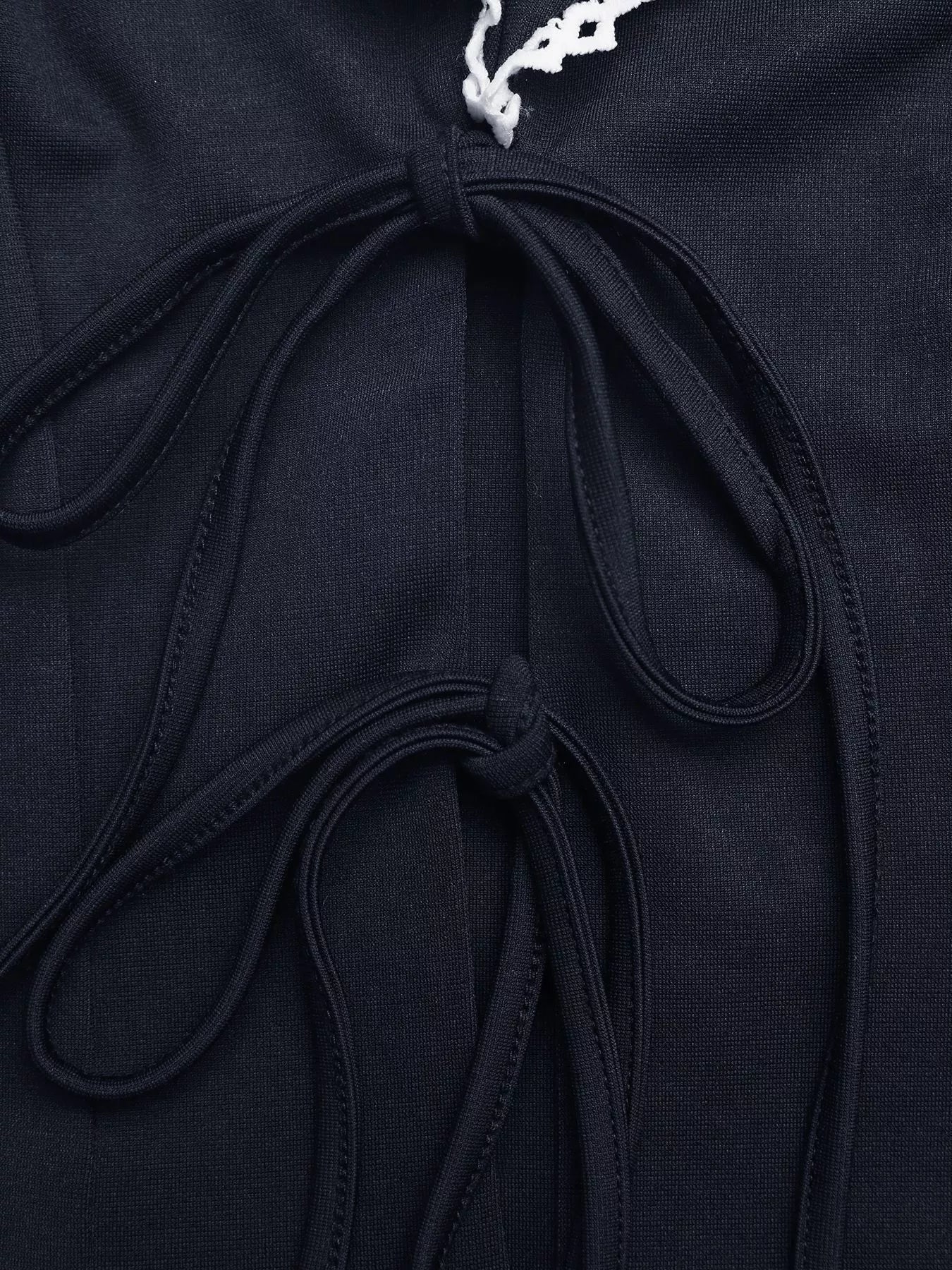 Lace Trim Tie-Front Vest