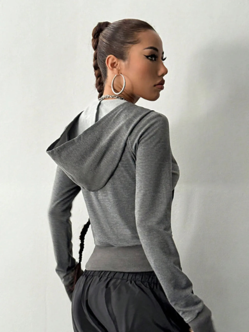 Zip-Up Long Sleeve Hoodie