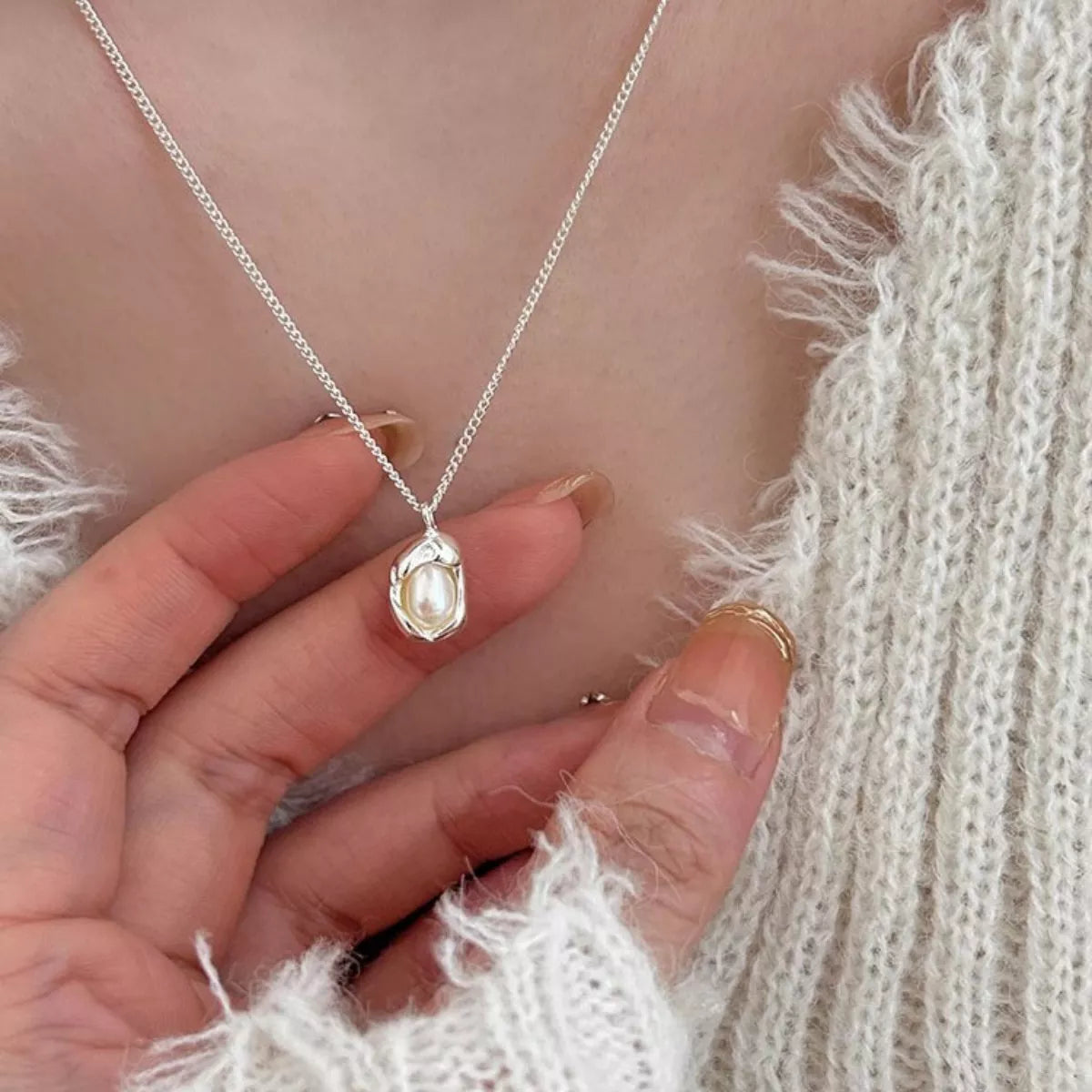 Pearl 925 Sterling Silver Necklace