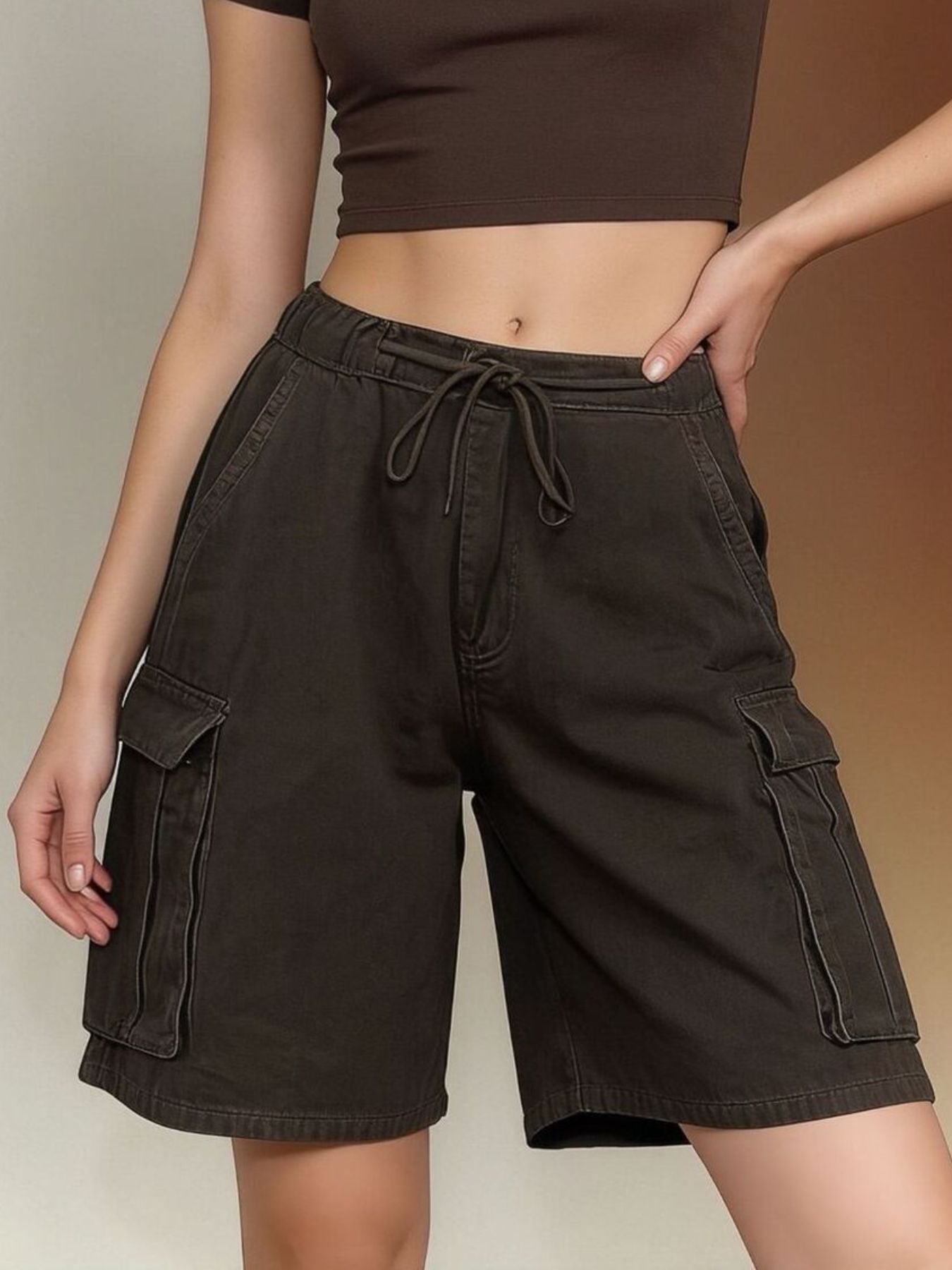 Cargo Shorts with Drawstring
