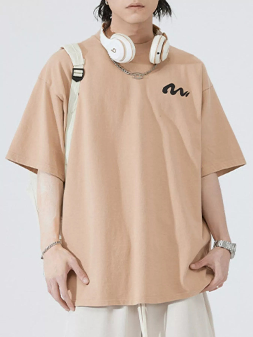 Men's Full Size Round Neck Half Sleeve T-Shirt Plus Size