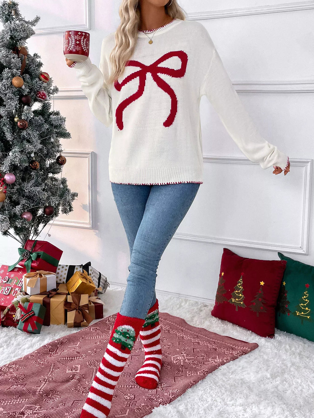 Bow Round Neck Sweater