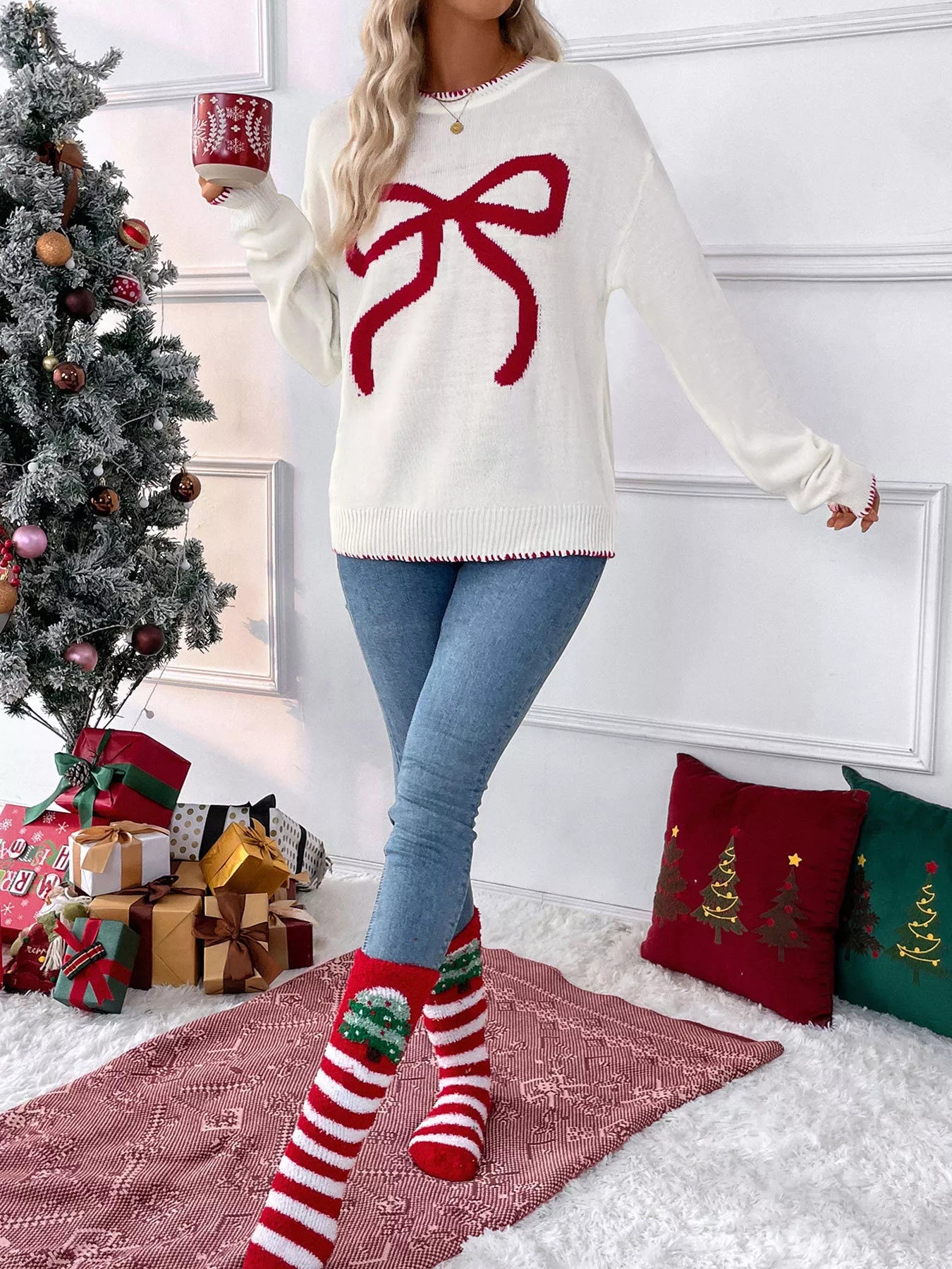 Bow Round Neck Sweater