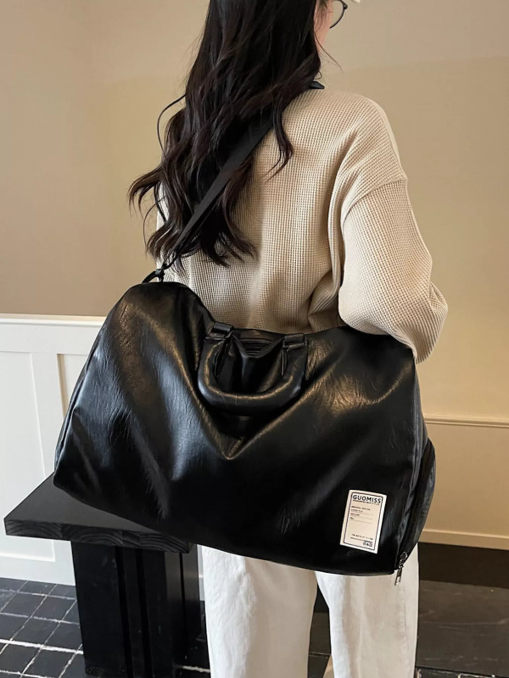 Large Capacity Leather Travel Bag