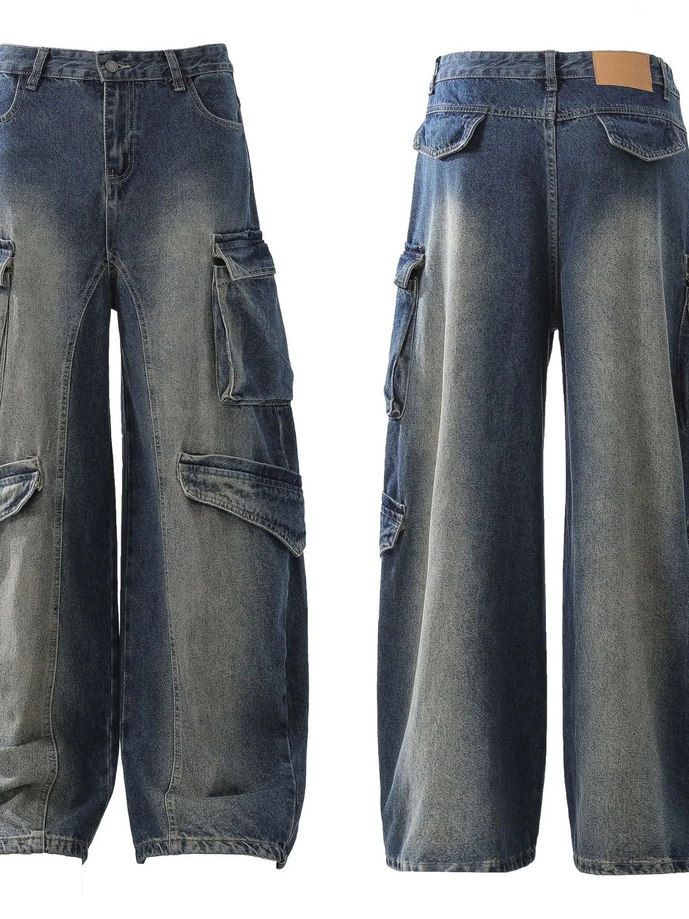 Men's Wide Leg Cargo Jeans