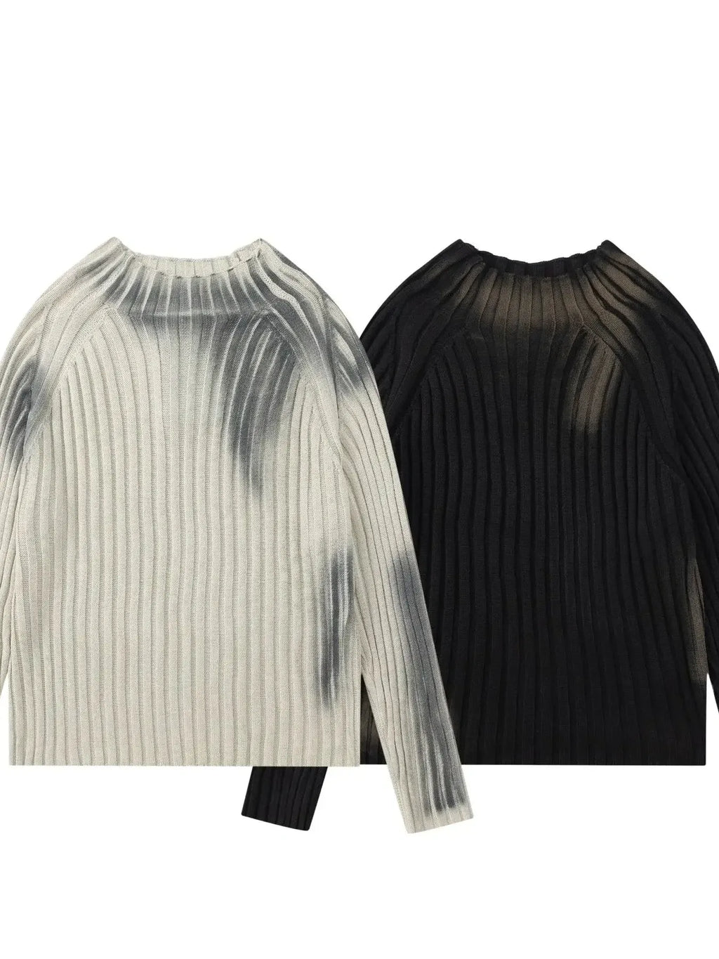 Men's Ribbed Knit Long Sleeve Sweater