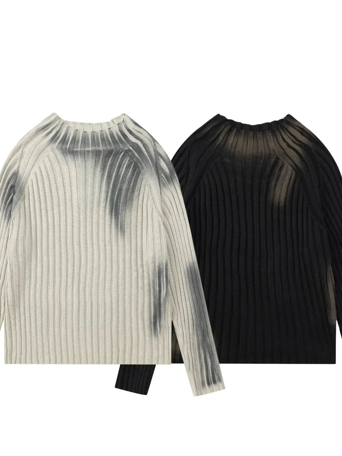 Men's Ribbed Knit Long Sleeve Sweater