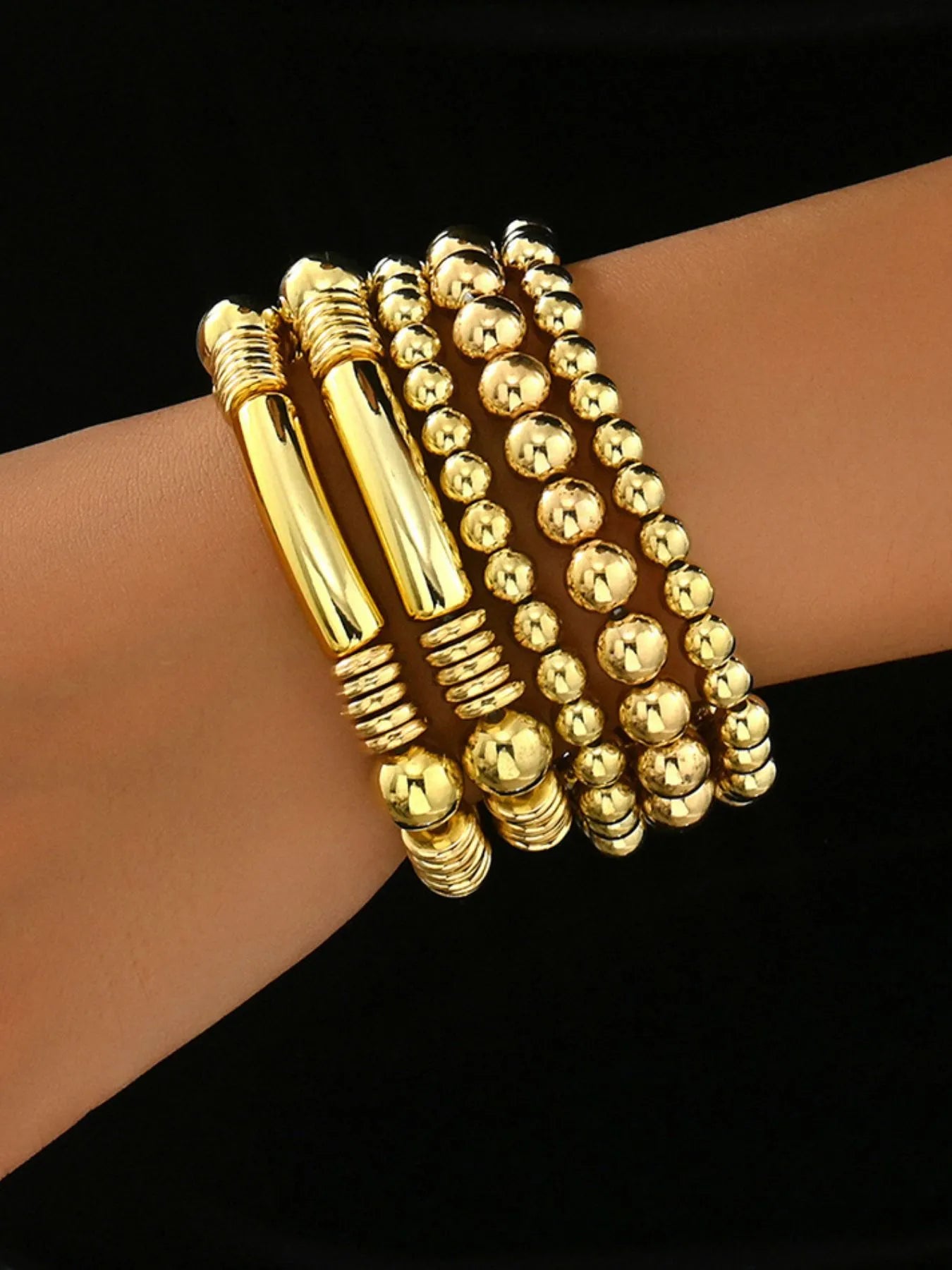 5 Piece Plastic Beaded Bracelet