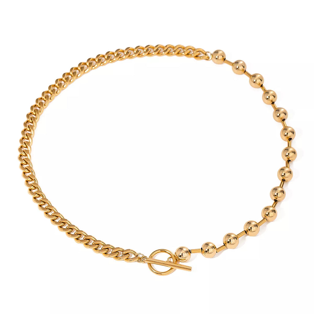 18K Gold-Plated Toggle Clasp Necklace