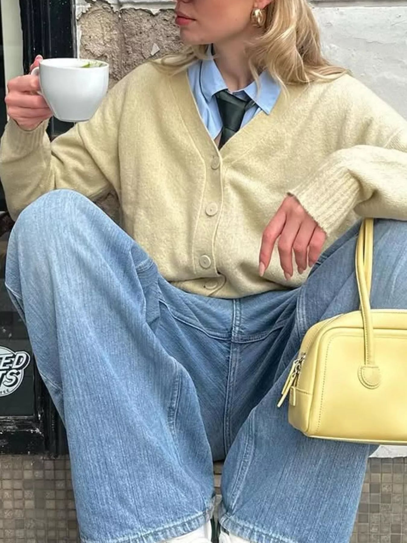 Casual Knit Button-Down Cardigan