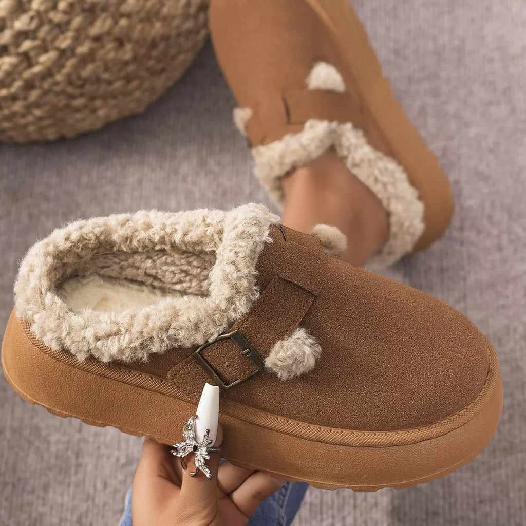 Round Toe Platform Slippers