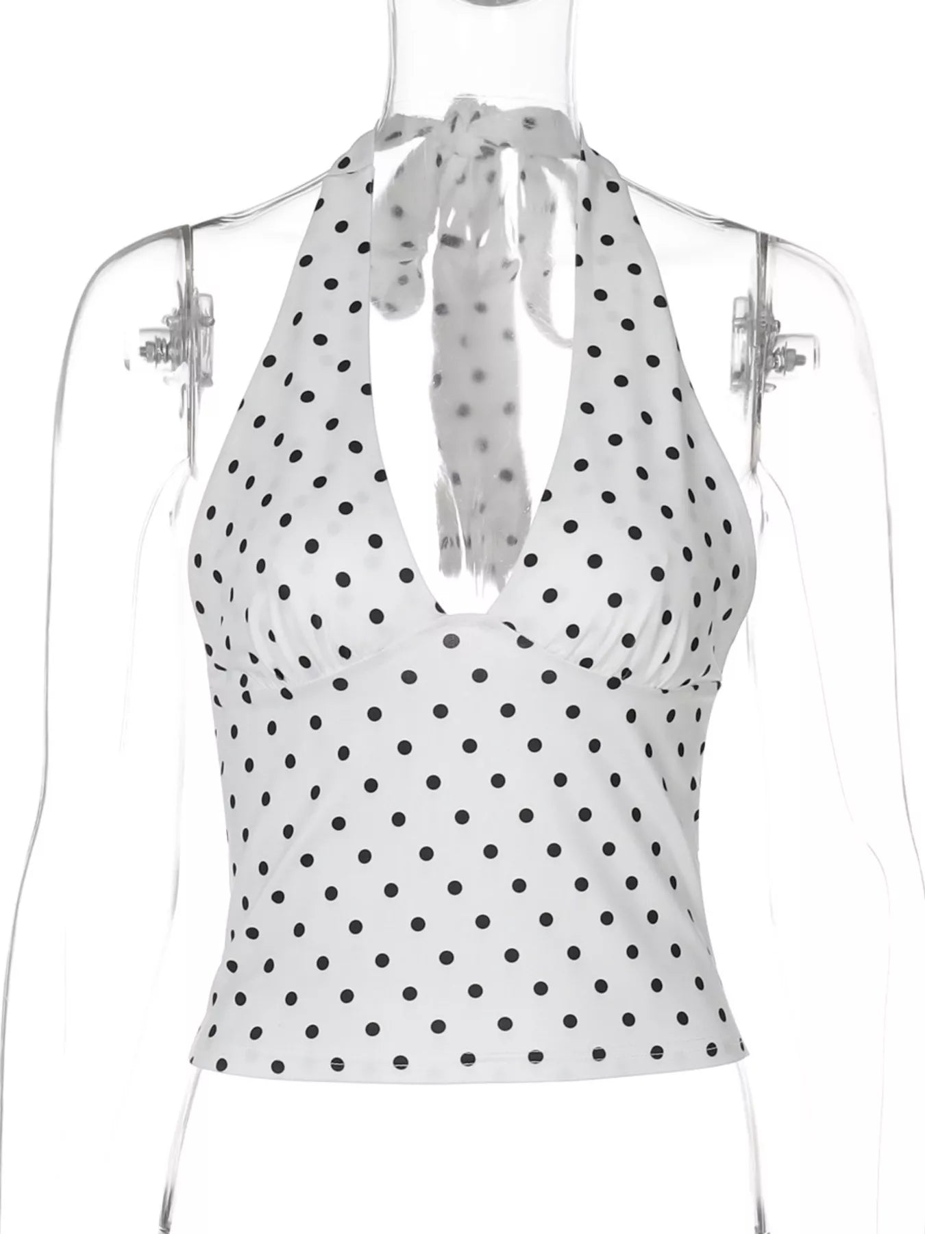 Polka Dot Halter Neck Cami