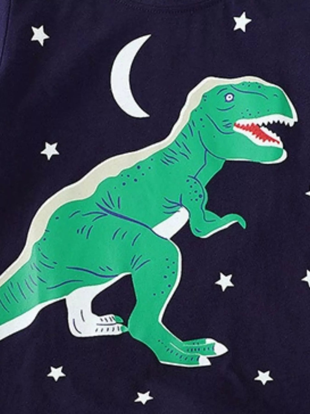 Children's Dinosaur Print Crew Neck Short Sleeve T-Shirt
