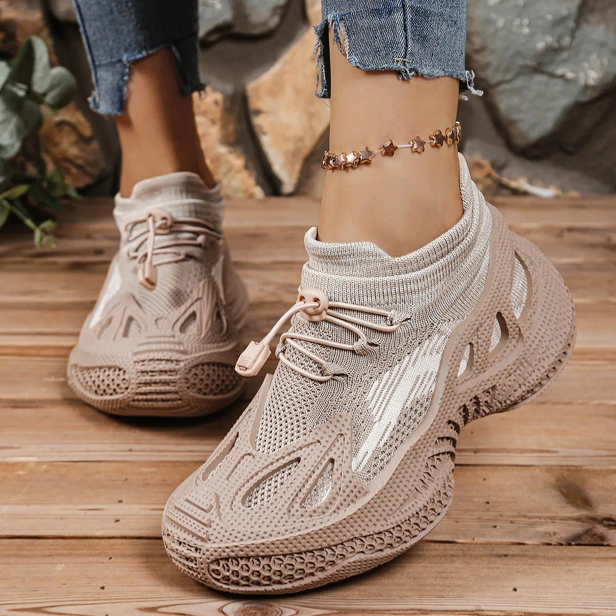 Lace Up Mesh Athletic