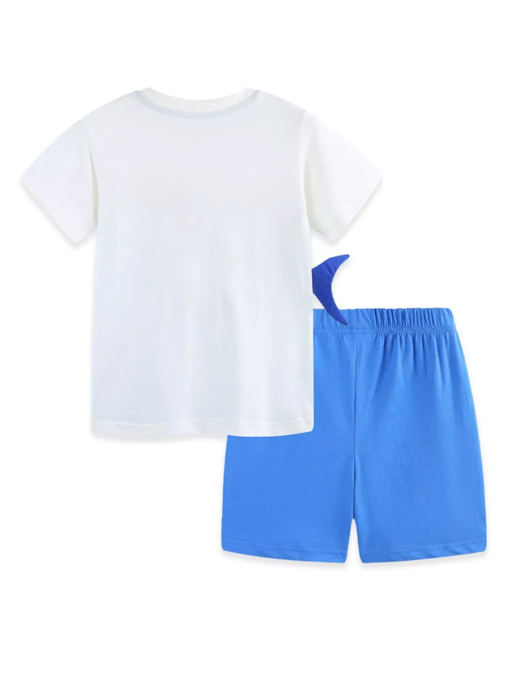 Children's Shark Embroidered Tee and Shorts Set