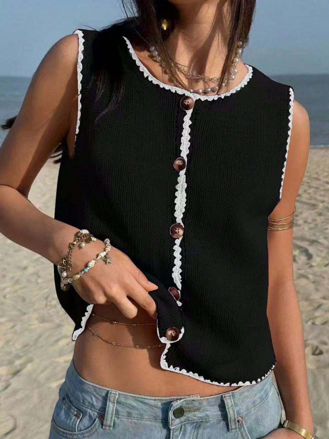 Button-Down Sweater Vest