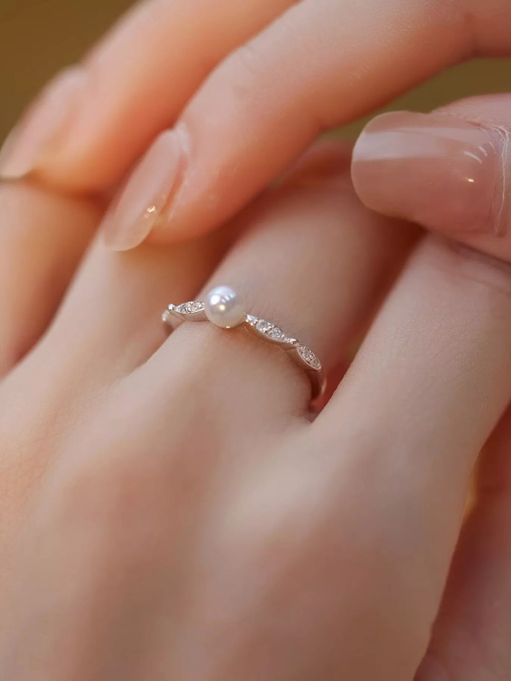 925 Sterling Silver Pearl Ring