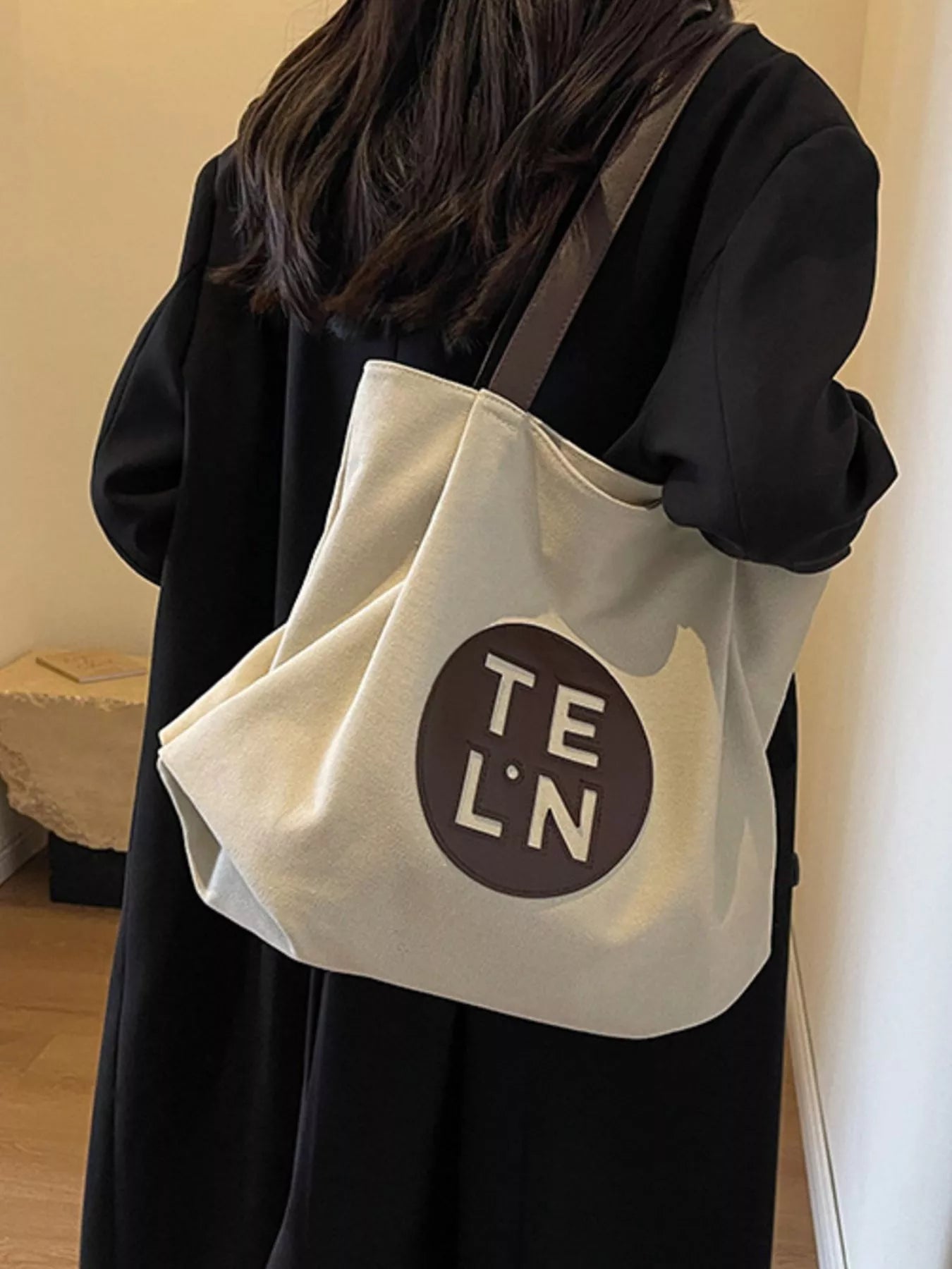 Contrast Canvas Shoulder Bag