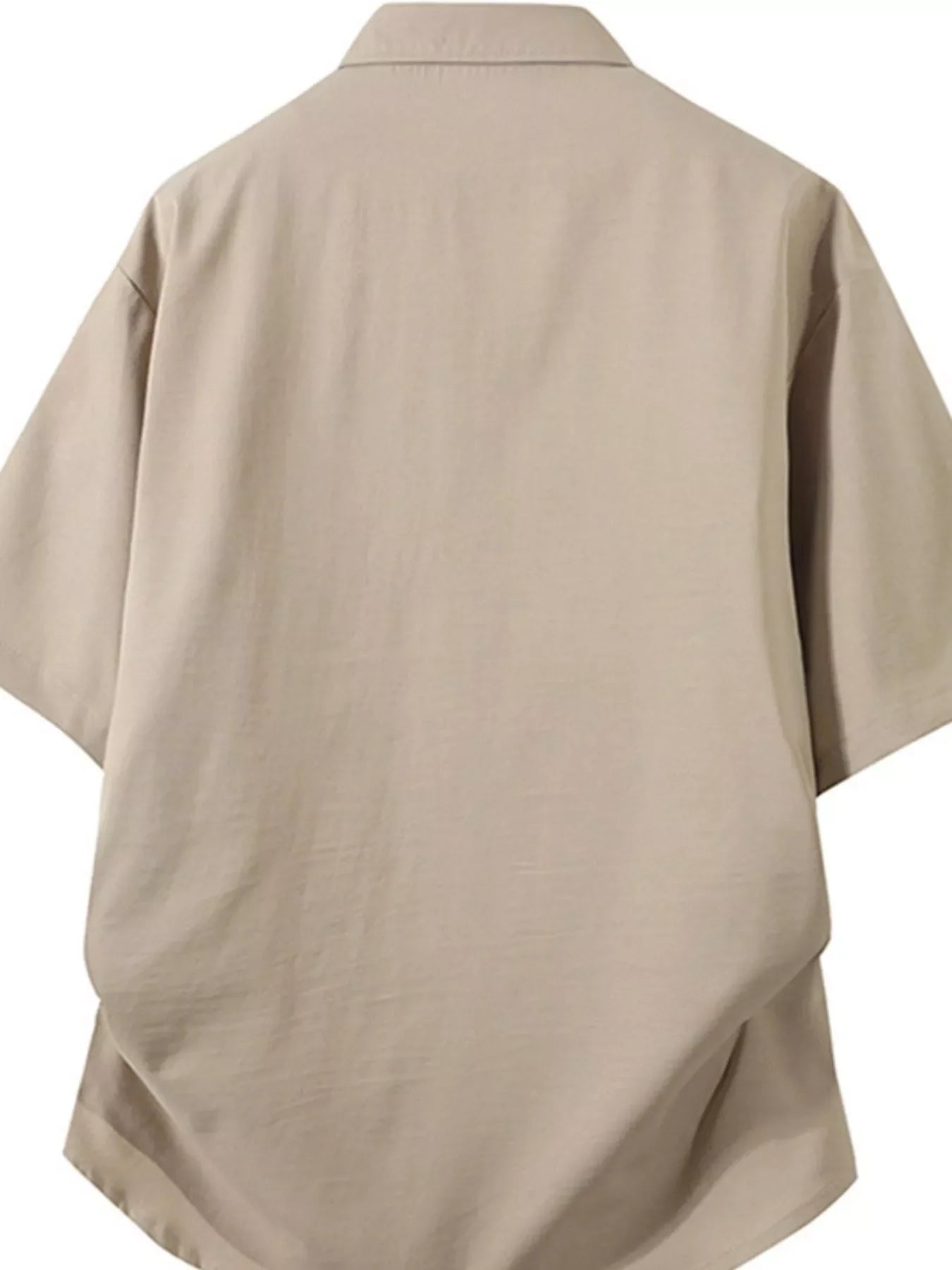 Men's Plus Size Casual Short Sleeve Button-Down Shirt