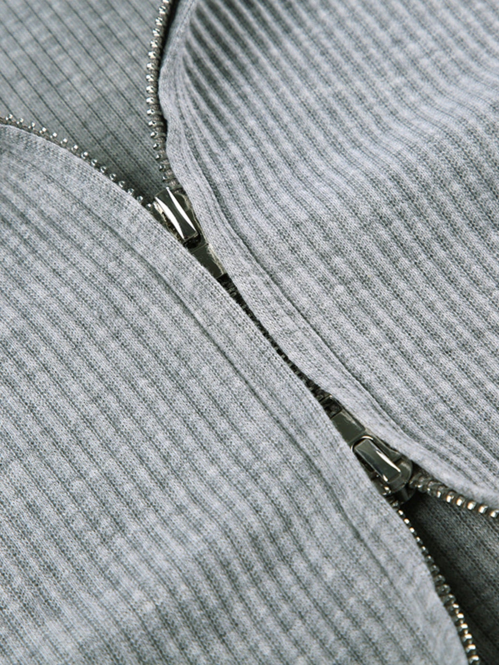 Ribbed Knit Top and Shots Set with Hoodie