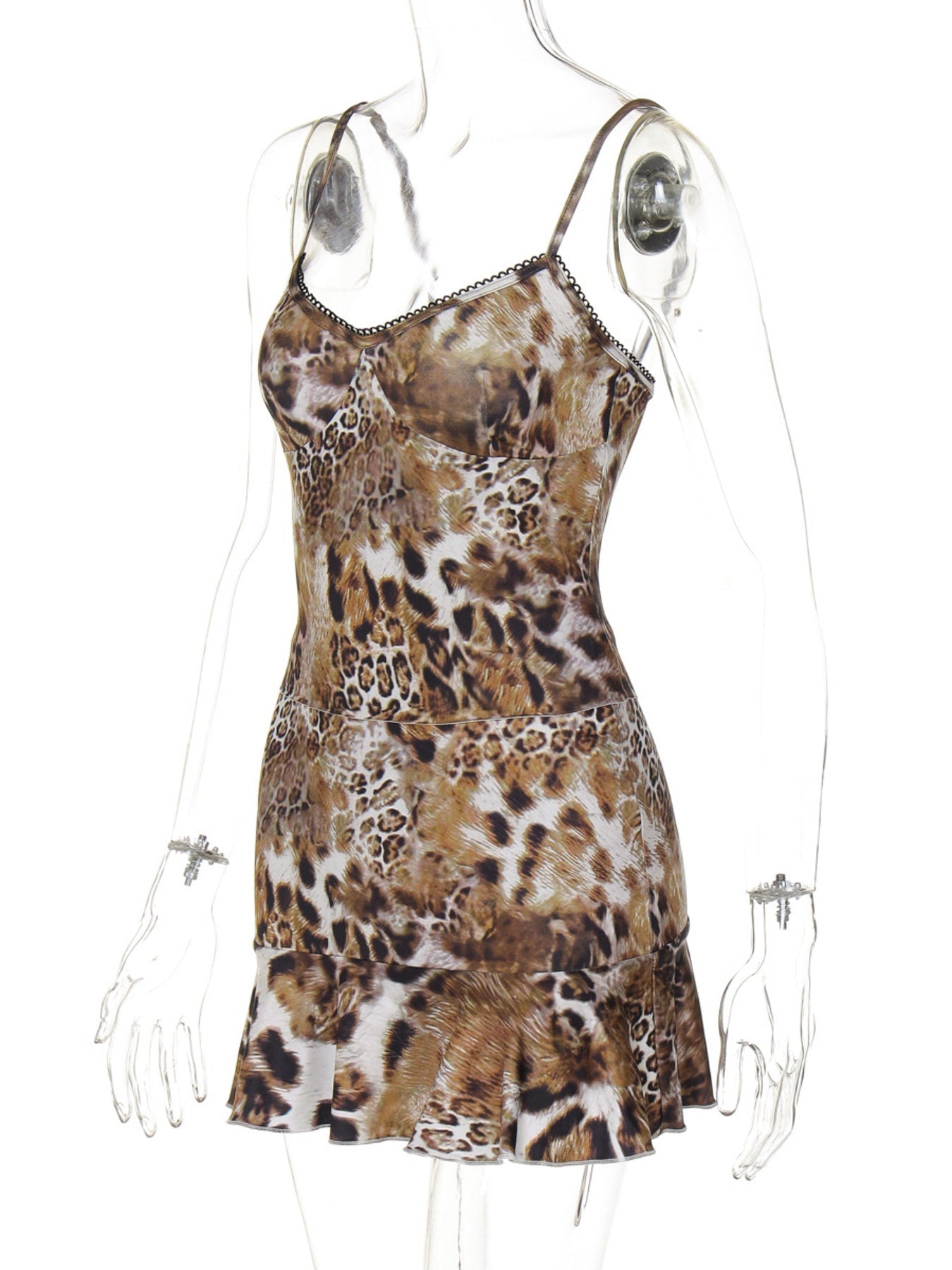 Leopard Print Cami Top and Mini Skirt Set