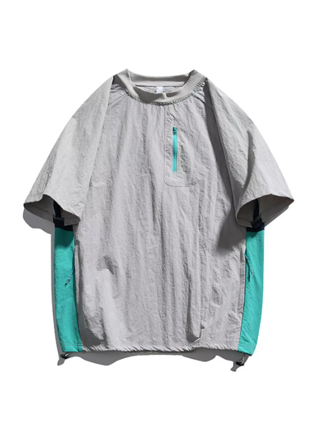 Men's Contrast Round Neck Short Sleeve T-Shirt