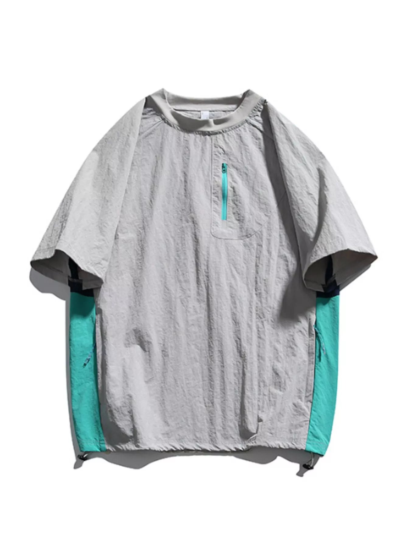 Men's Contrast Round Neck Short Sleeve T-Shirt