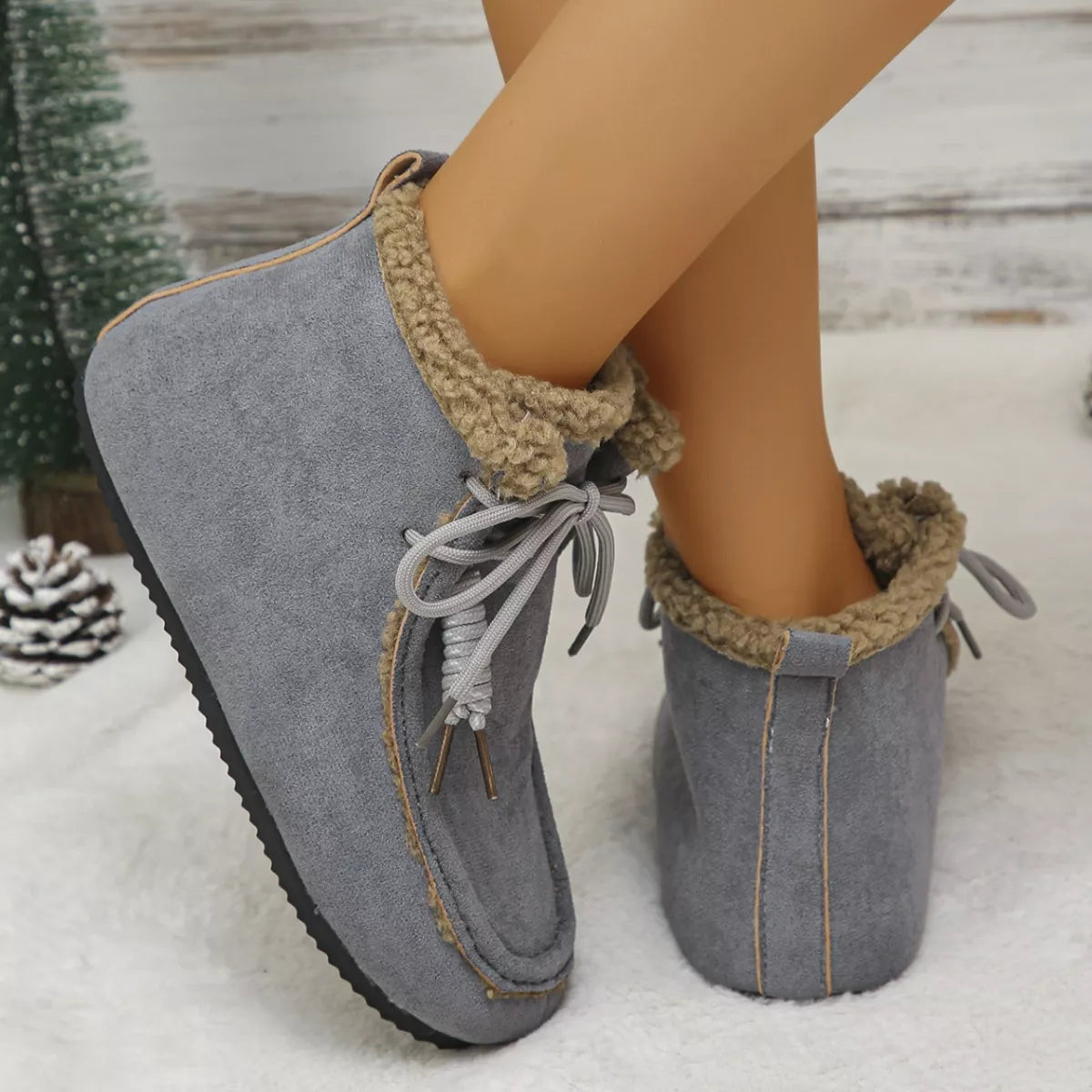 Plush Lining Ankle Boots