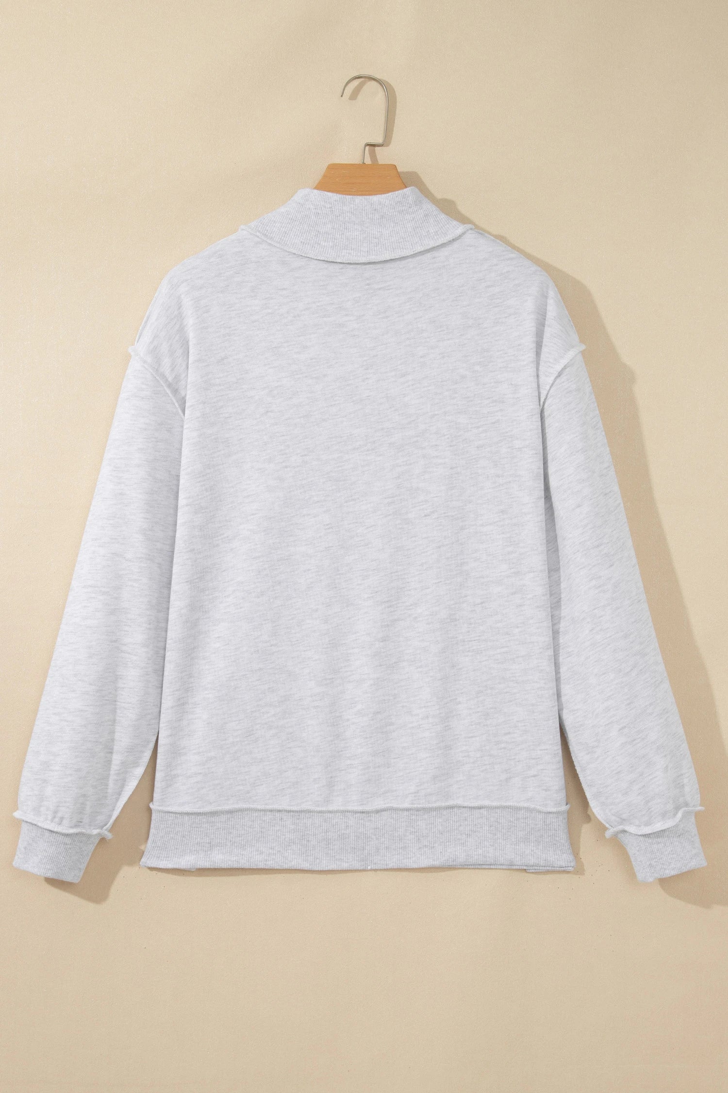 Polka Dot Slogan High Neck Baggy Sweatshirt