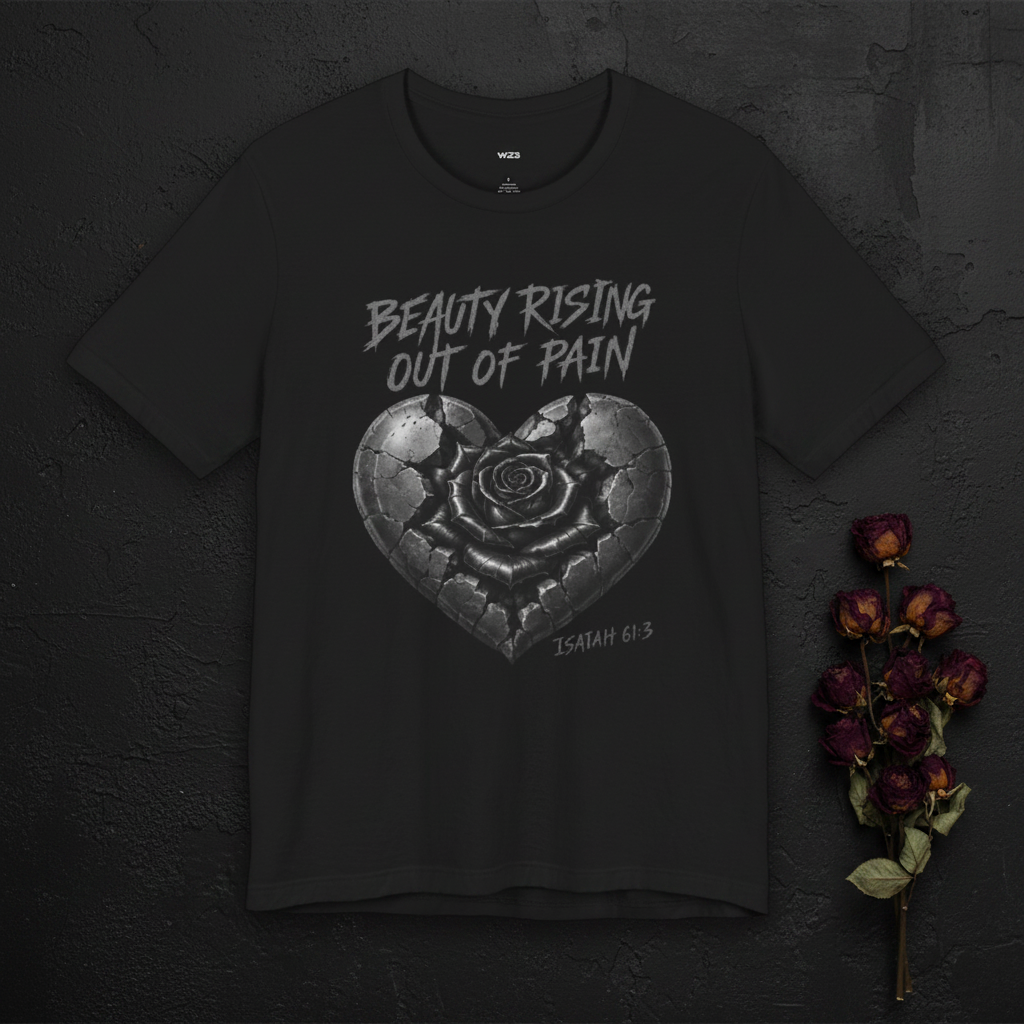 Beauty Rising Out of Pain Tee — Isaiah 61:3 | SEEN. Her. Collection