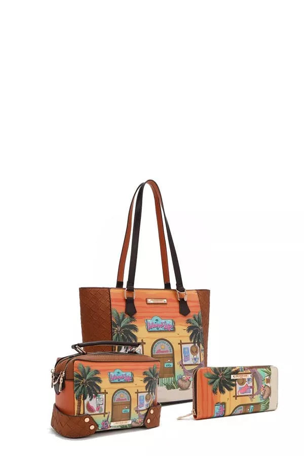 Nicole Lee USA Sun and Sand 3 Piece Bag Set