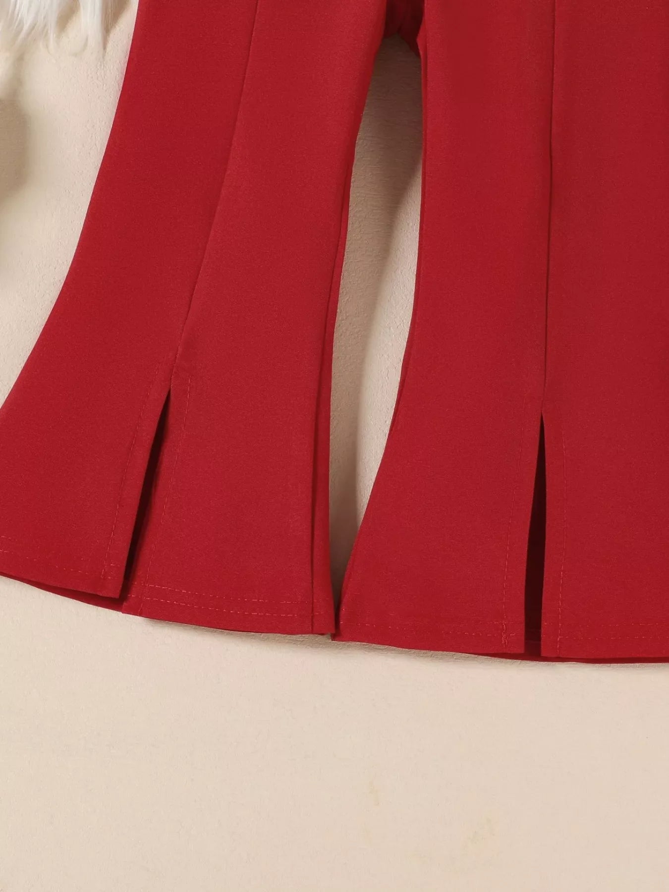 Children's Ruffle Trim Top and Flare Leg Pants Set