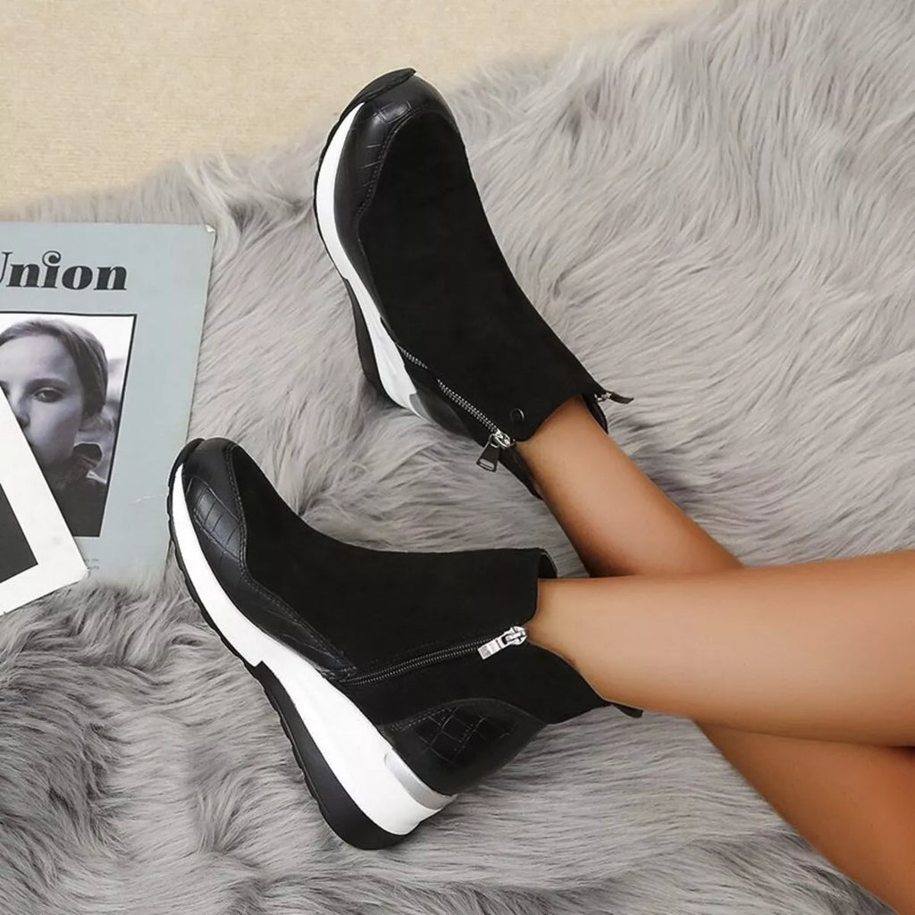 Side Zipper Ankle Boots