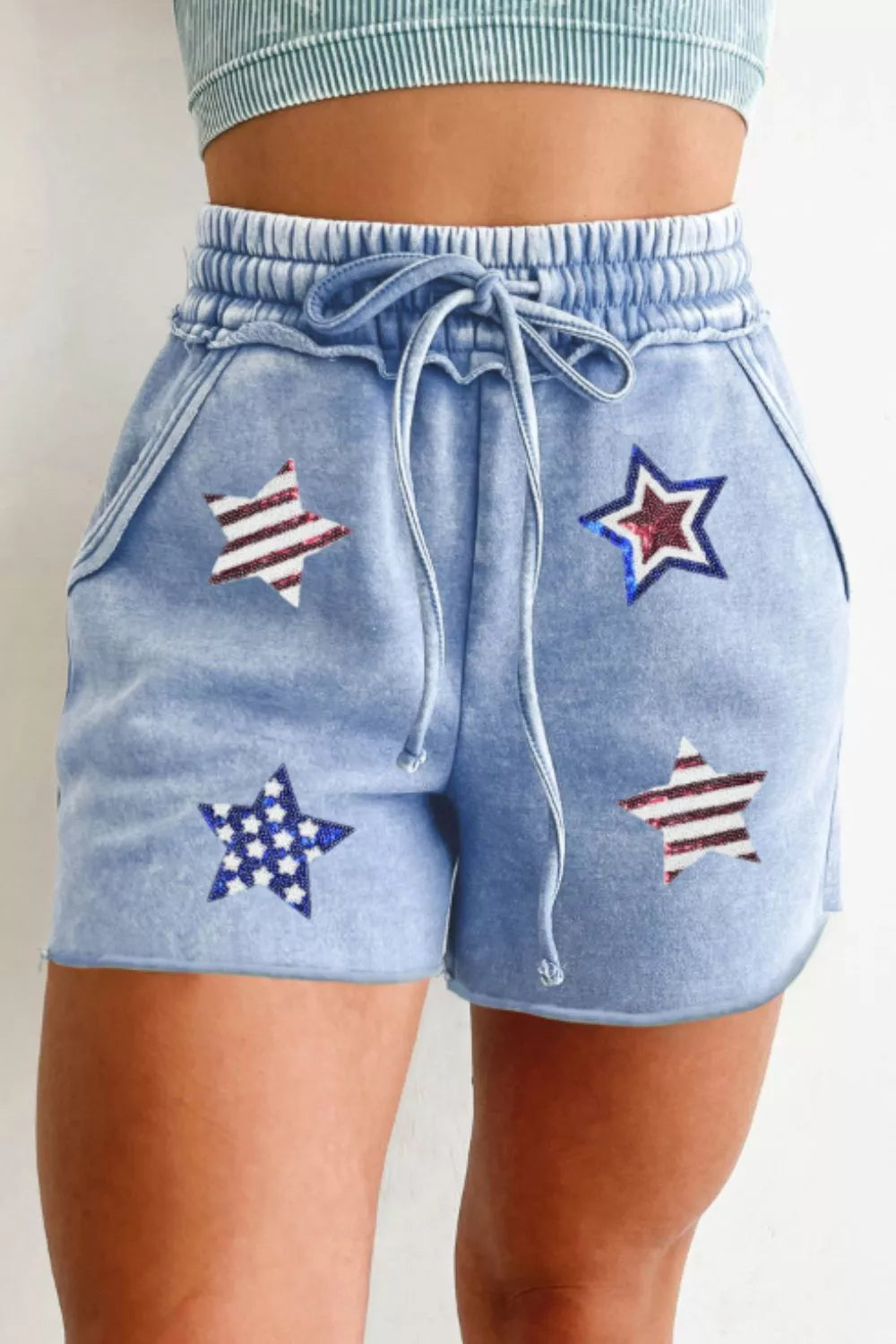 Star Drawstring Shorts