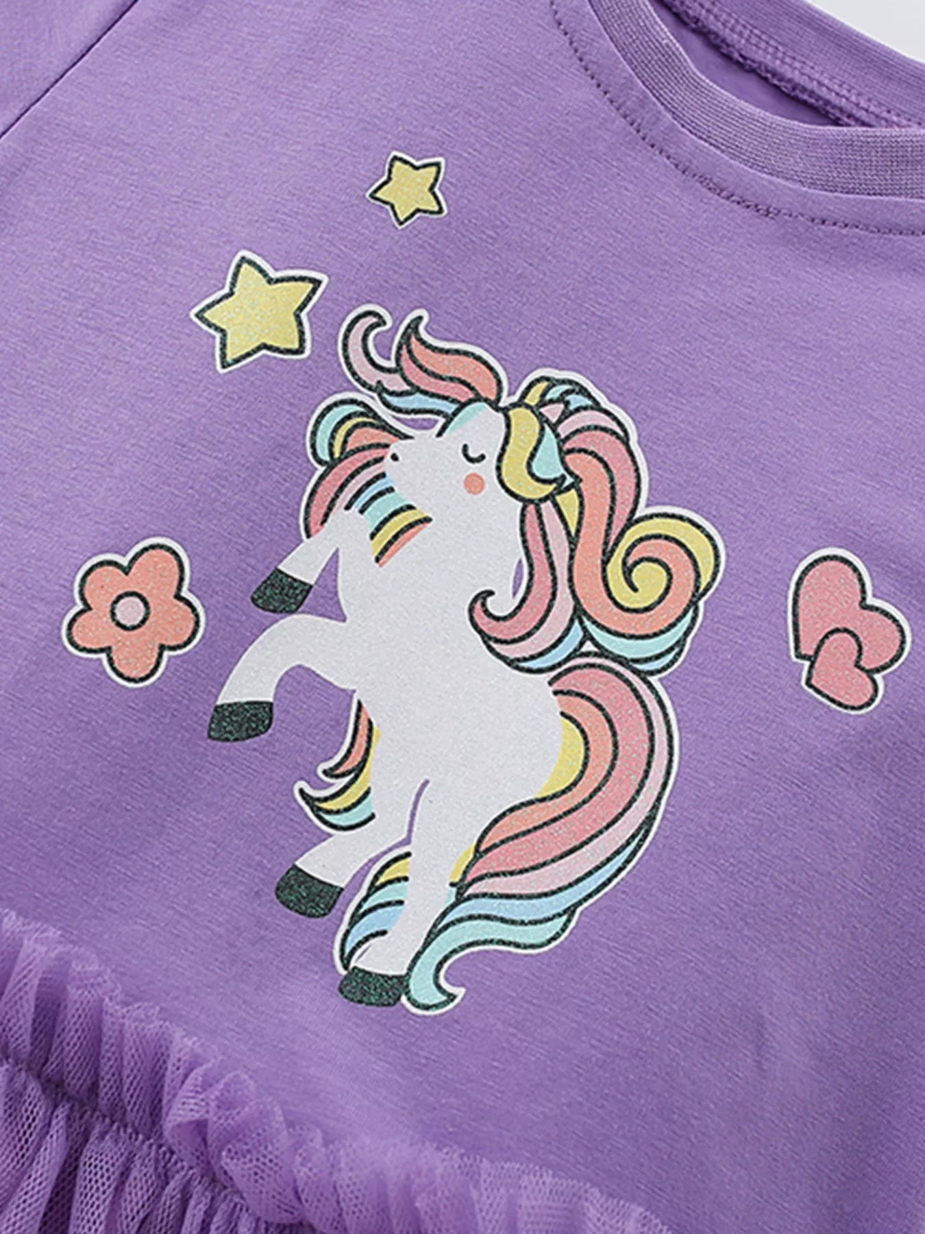 Children's Unicorn Graphic Tulle Tutu Dress