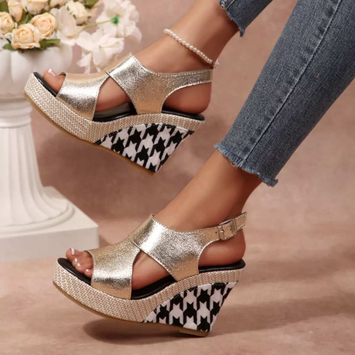 Open Toe Wedge Sandals