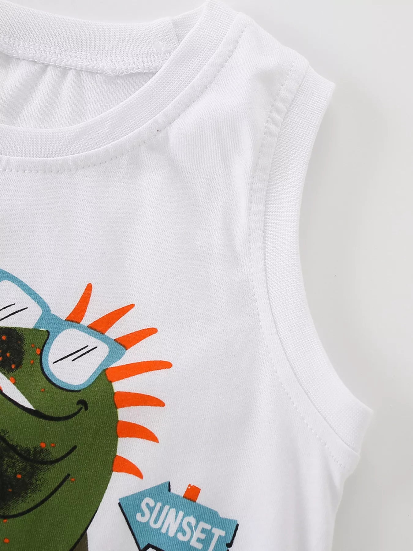 Children's Lizard Graphic Tank Top & Shorts Set