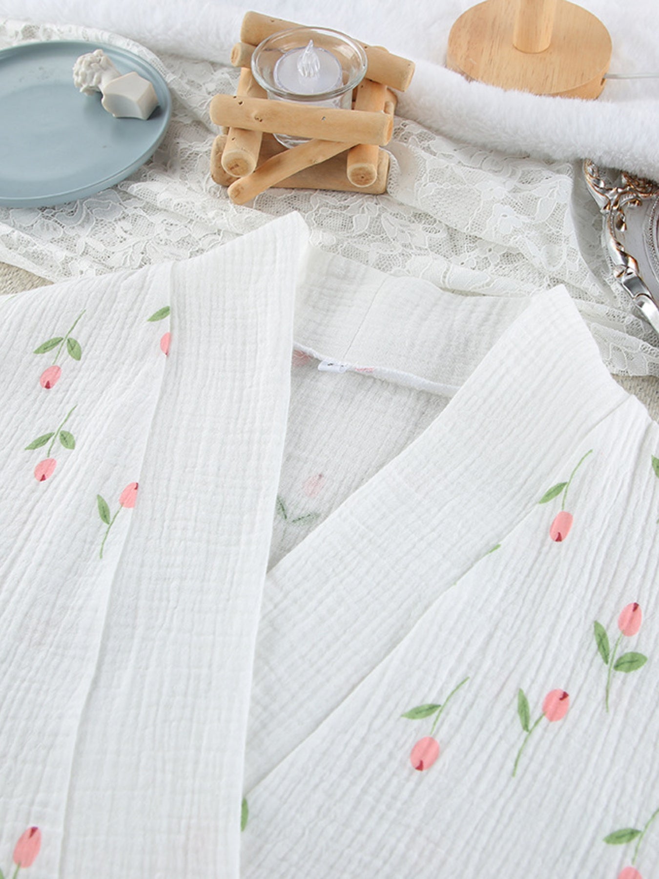 Floral Print Lightweight Lounge Nightgown