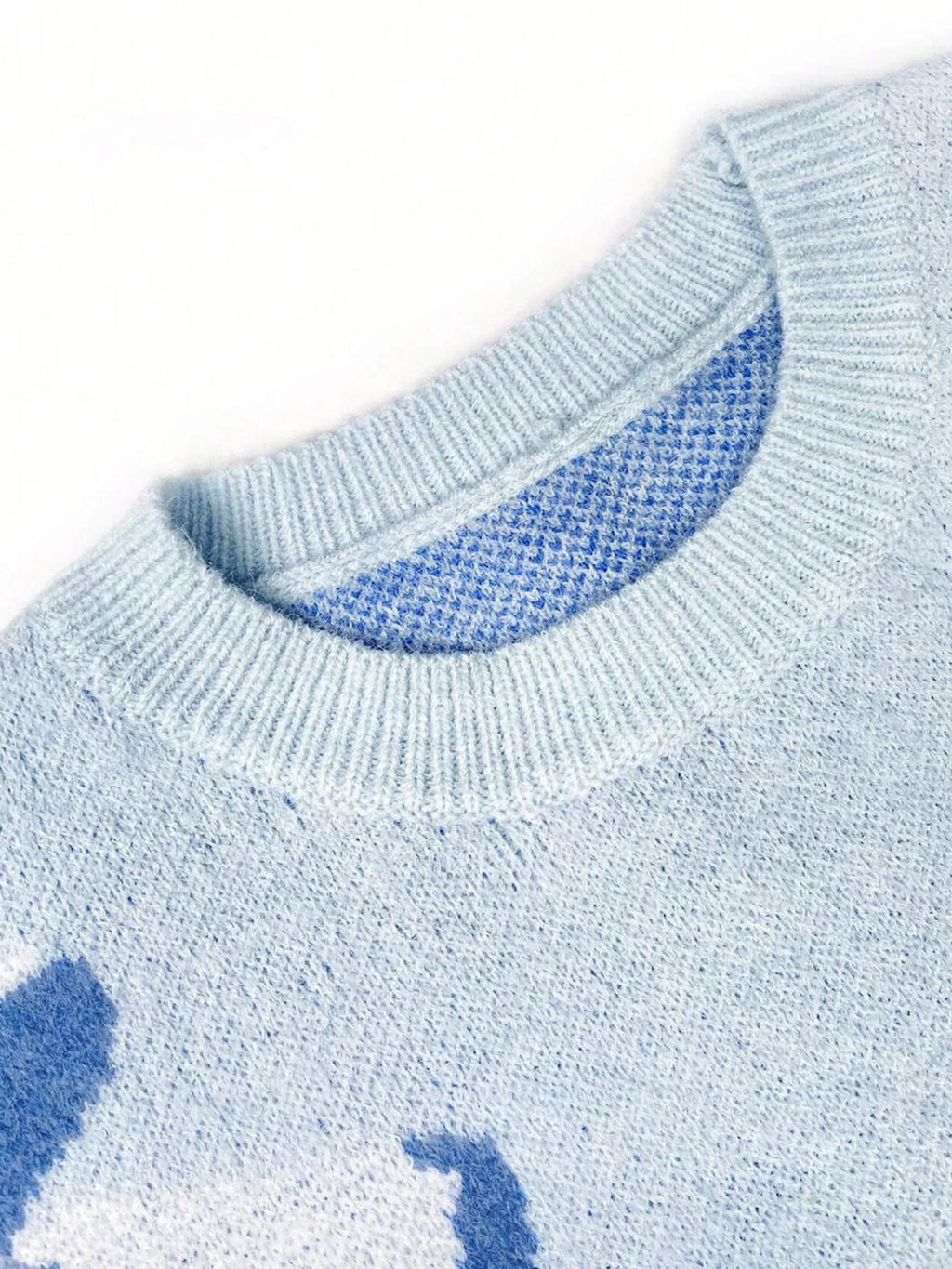 Bow Round Neck Dropped Shoulder Sweater