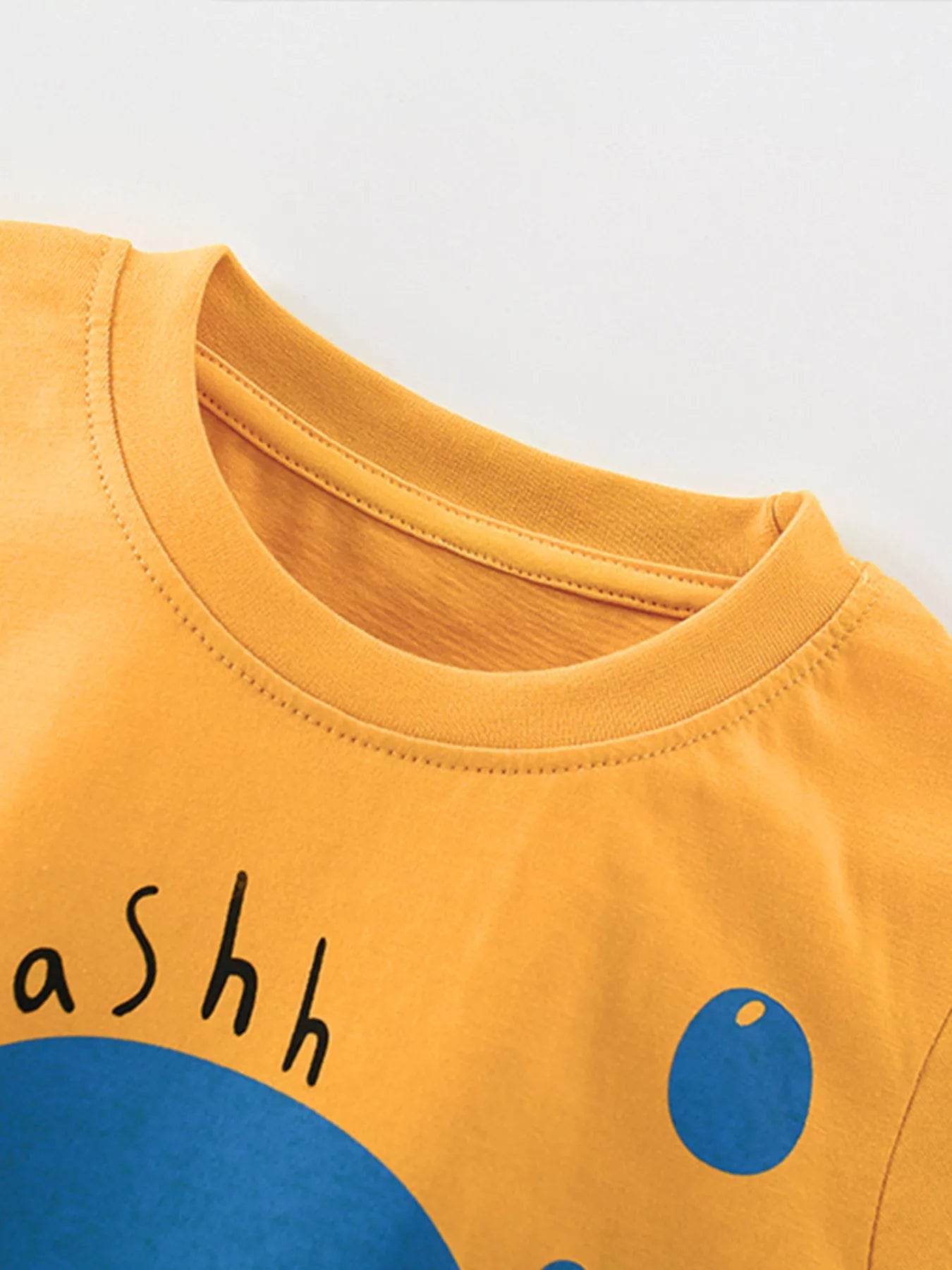 Children's Whale Round Neck Tee and Shorts Set