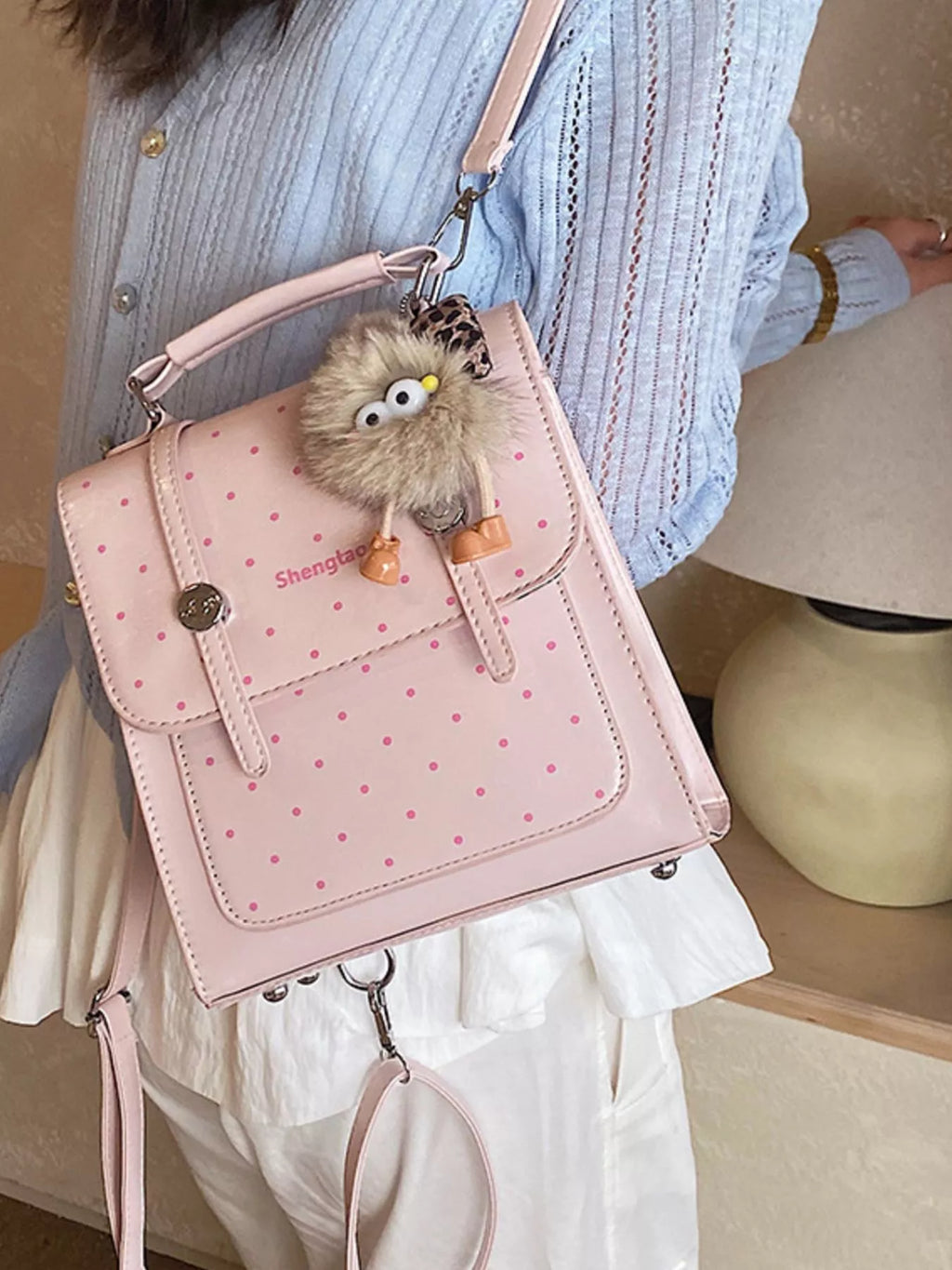 Polka Dot Backpack Bag